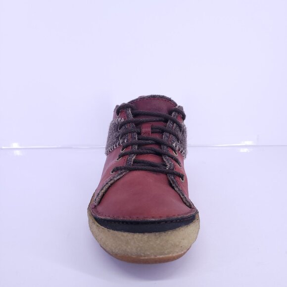 Merrell Milan Women's 6 Burnt Red Leather Wool Casual Shoes Lace Up J70642 Used - Picture 2 of 15